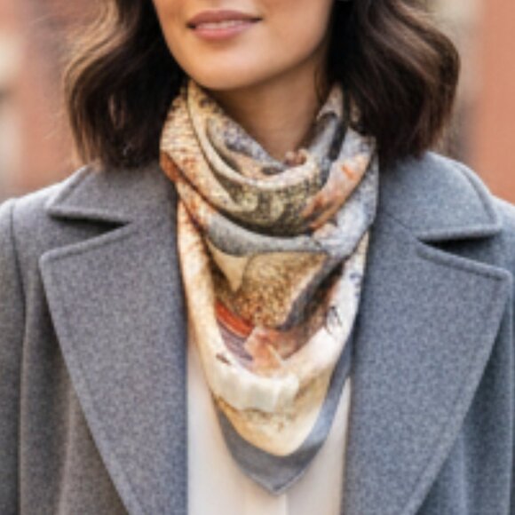 Silk Chinese Scarf - Picture 1 of 5